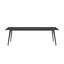 Montana - JW Tisch 120x240cm - schwarz/Linoleum/Gestell aluminium schwarz