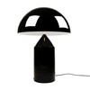 Oluce - Atollo 233 - Lampe de table - aluminium noir/le côté intérieur blanc/avec gradateur/H70xØ50cm
