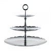 Alessi - Dressed Etagère mit 3 Ebenen - edelstahl/glänzend/H 31cm, Ø 35cm/mit Reliefdekor