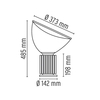 Flos - Taccia LED Table Lamp small - line drawing