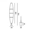 Foscarini - Havana Outdoor Bassa Terra - Lampadaire - dessin au trait