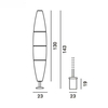 Foscarini - Havana Outdoor Bassa Terra - Strichzeichnung