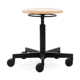 Wilde + Spieth - Tabouret pivotante S 193 R 20 structure noir