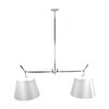 Artemide - Tolomeo Sospensione Satin Deckenleuchte - silber/weiß/Aluminium/mittel/2x Ø 36cm