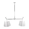 Artemide - Tolomeo Sospensione Satin Deckenleuchte - silber/weiß/Aluminium/mittel/2x Ø 36cm