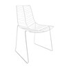 Arper - Leaf - Chaise empilable - blanc/acier/H x W x D: 82 x 60 x 57cm