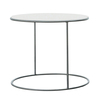 Cappellini - Cannot Beistelltisch Ø55cm - weiß/glänzend/Platte aus lackierter Holzmischung/Gestell edelstahl