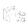 müller möbelfabrikation - PS05 - Table de bureau  - dessin au trait