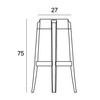 Kartell - Charles Ghost - Kruk 75cm - Strichzeichnung