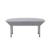 Muuto - Oslo Pouf/Hocker - hellgrau/Stoff kvadrat fiord 151/BxHxT 100x45x73cm/Füße in dunkelgrau