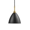 Gubi - Bestlite BL9 S Pendelleuchte - kohlenschwarz/messing/matt/H 14cm, Ø16cm/Kabel schwarz