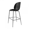 Gubi - Beetle Bar Chair Black Base 118cm - black/seat polypropylene plastic shell/WxHxD 56x118x58cm/black base