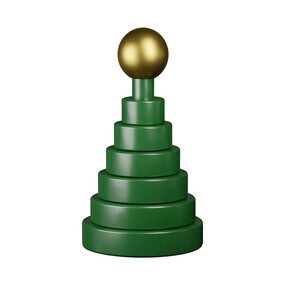 Kay Bojesen Denmark - Houten figuur kerstboom H 19,5cm