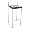 la palma - Cubo Barhocker 75cm - dunkelbraun/Leder/Sitzfläche gepolstert