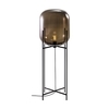 pulpo - Oda Big Floor Lamp H 140cm - smoky grey/transparent/frame black