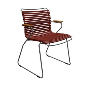 HOUE - Chaise de jardin avec accoudoirs à dossier bas Click