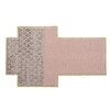 GAN - Mangas Space Rectangular Tapijt - pink/grijs ruit/100 % nieuwe wol/hand loom/250x160cm