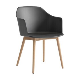 &Tradition - Rely HW76 stoel met armleuningen onderstel eiken