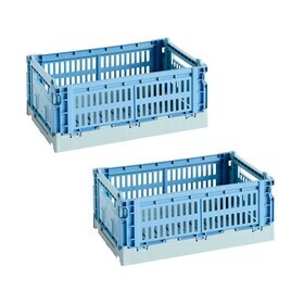 HAY - Set de 2 paniers Colour Crate Mix recyclé S