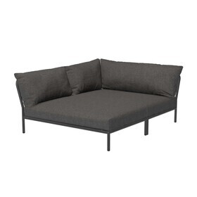HOUE - Canapé de jardin gauche Level 2 Cozy structure gris foncé