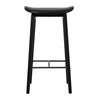 NORR 11 - NY11 - Barkruk 75cm - zwart/zitplaats leer zwart/H x W x D: 75 x 40cm