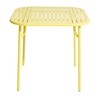 Petite Friture - Week-End - Table 85x85cm - jaune RAL 1016/peinture époxy grainée/H 75cm/pour usages indoor & outdoor