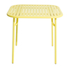 Petite Friture - Week-End - Table 85x85cm - jaune RAL 1016/peinture époxy grainée/H 75cm/pour usages indoor & outdoor