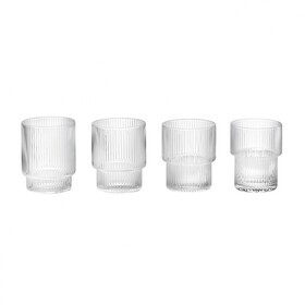 Ferm Living - Ripple Glass Set of 4