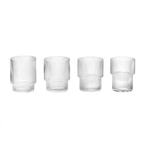 Ferm Living - Ripple Glass Set of 4