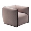 MDF Italia - Mia - Fauteuil - damier blanc/rouge/gris/brod rouge/étoffe William 051/Londra 20/non rotatif/couvercle amovible