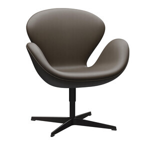 Fritz Hansen - Fauteuil Swan cuir structure graphite chaud