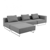 Softline - Ohio Cushion 62x45cm - light grey/felt 620