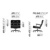 Vitra - Vitra ES 104 Eames Lobby Chair - Bureaustoel - Strichzeichnung