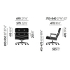 Vitra - ES 104 Eames Lobby Chair - Chaise de bureau - dessin au trait