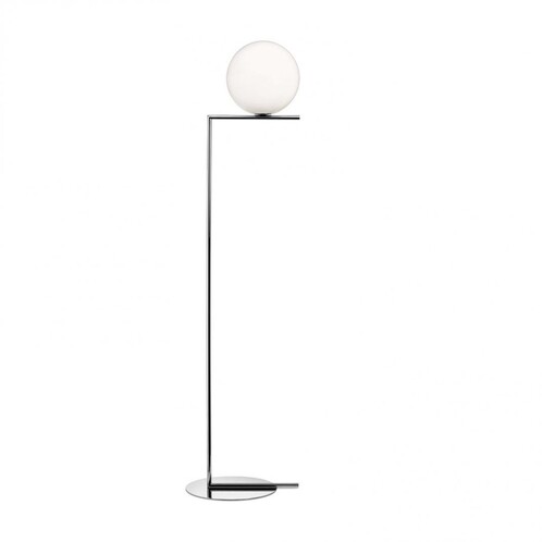 Flos - IC F2 Stehleuchte - chrom/glänzend/H 185.2cm/Ø 30cm