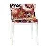 Kartell - Mademoiselle - Fauteuil structure transparent - vevey tons rouge/textile Missoni