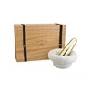 Tom Dixon - Stone - Vijzel met stamper - messing, wit/Morwad marmer wit/stamper messing
