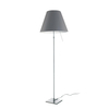 Luceplan - Costanza Terra Floor Lamp Telescope/Dimmer - concrete grey/brushed/frame aluminium/foot 18cmx18cm