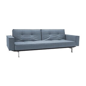 Innovation Living - Splitback Schlafsofa mit Armlehnen Chrom 241x89cm
