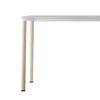 Plank - Monza Table - white/frame natural ash/80x80cm