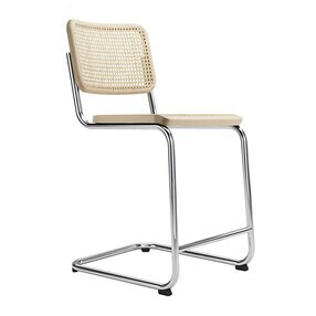 Thonet - S 32 VHT barkruk met vlechtwerk 65cm