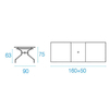 emu - Athena Garden Table Extentable 160x90cm - line drawing