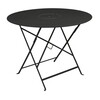 Fermob - Floréal Folding Table Ø96cm - liquorice black/lacquered/with parasol hole/H 73cm