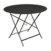 Fermob - Floréal Klapptisch Ø96cm - lakritz schwarz/lackiert/mit Sonnenschirmloch	/H 73cm