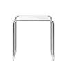 Thonet - Thonet B9a Side Table glass - white / frame chrome/glass optiwhite diamond cut/45x39x45cm
