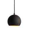 Woud - Gap Round Pendelleuchte 133005 - schwarz/H 14cm/Ø 15cm