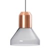 ClassiCon - Bell Light Suspension Lamp - grey/crystal glass lampshade/copper bulb socket/Ø 35cm/H: 41cm
