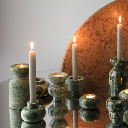 Tom Dixon トム・ディクソン ROCK CANDLE HOLDER Tom Dixon Rock Candle Holder L Set of 5 | AmbienteDirect