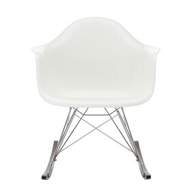 Vitra - Eames Plastic Armchair RAR schommelstoel verchroomd donker esdoorn