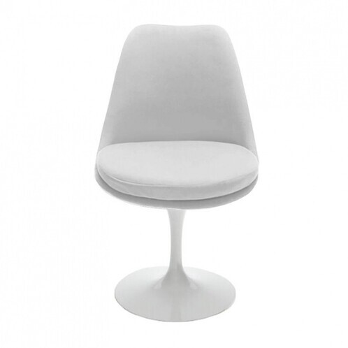 Knoll International - Tulip Saarinen Chair Full Upholstered - white/seat upholstery Hallingdal 65 100/WxHxD 49x82x53cm/rotatable